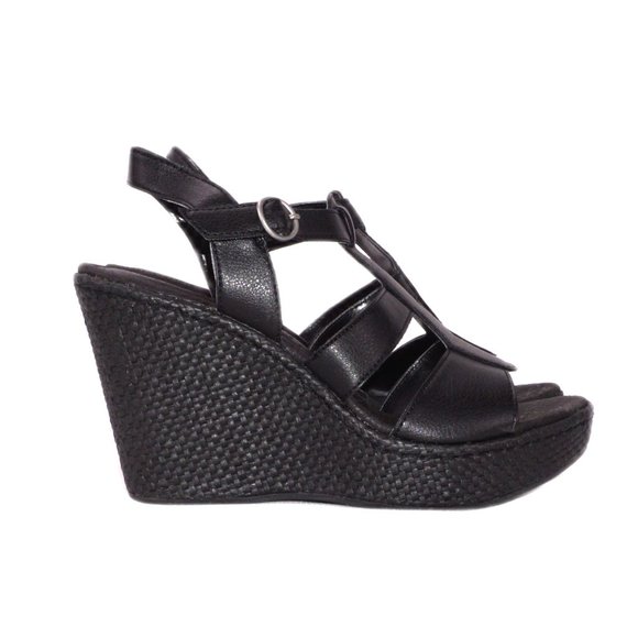 SONOMA Stacie Womens Size: 9 Black Platform Wedge Sandals Heels Brand New NIB - Picture 2 of 6